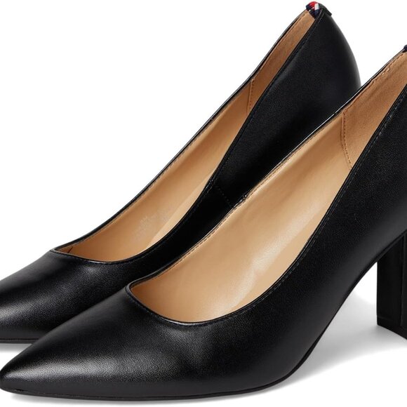Women's Faux Leather Pumps 3 Inch Heels Pointed Toe Slip-On Stylish - Picture 1 of 7